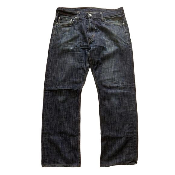 Vintage Levi's 513 Jeans Straight Dark Denim Mid Rise Stretch Men's 33x30 - Picture 9 of 9